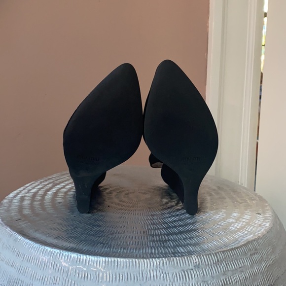 Miu Miu | Suede Slingback Heels - Picture 7 of 7